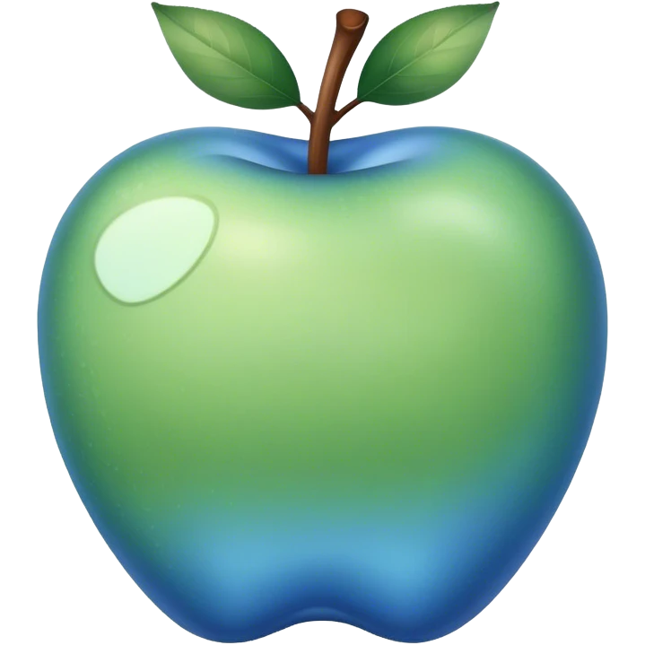 Blue apple emoji