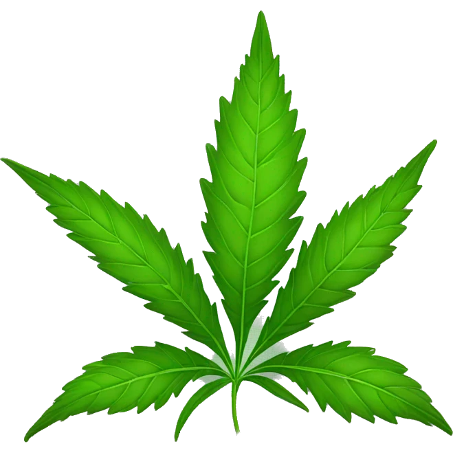 Hemp 420 plant leaf growing  emoji