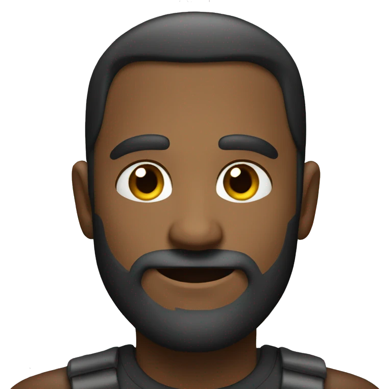Man looking to front with beard smiling emoji