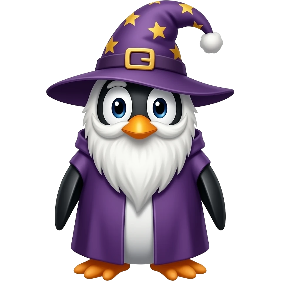 Penguin Wizard emoji