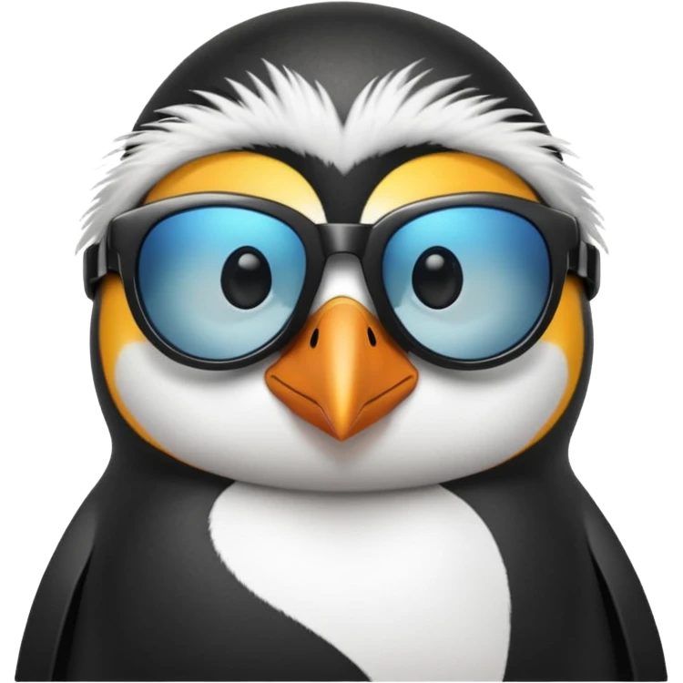 penguin wearing shades emoji