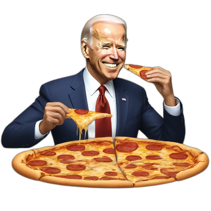 biden eating pizza emoji