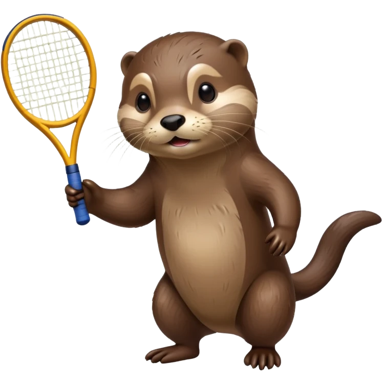 Otter playing tennis emoji