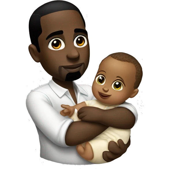 P diddy holding a baby emoji