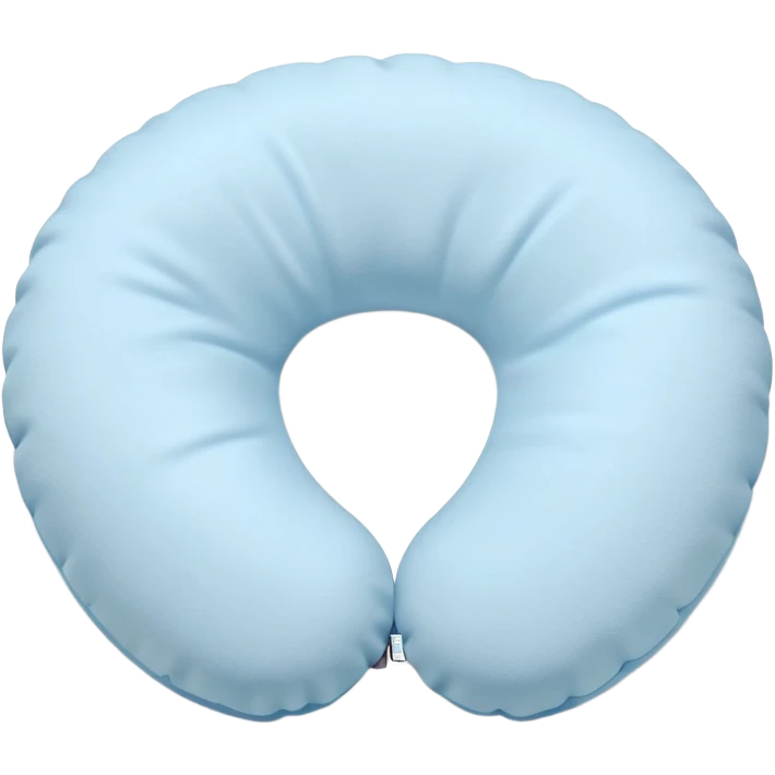 Travel neck pillow in a single light pastel blue color emoji