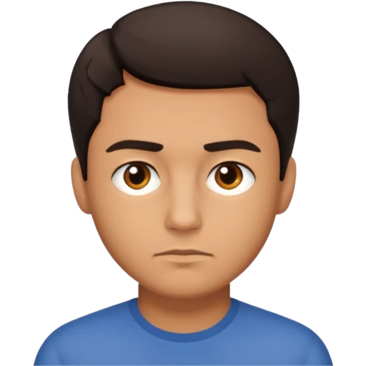 A serious man emoji
