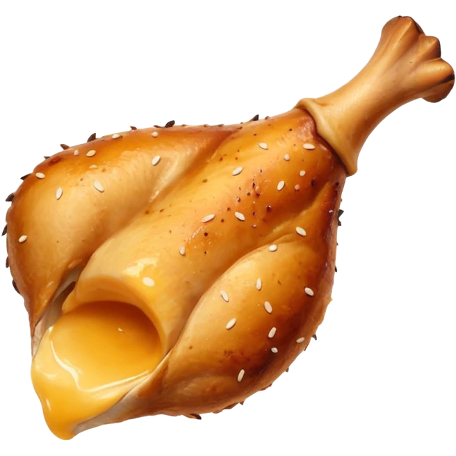 cute cooked chickenleg emoji