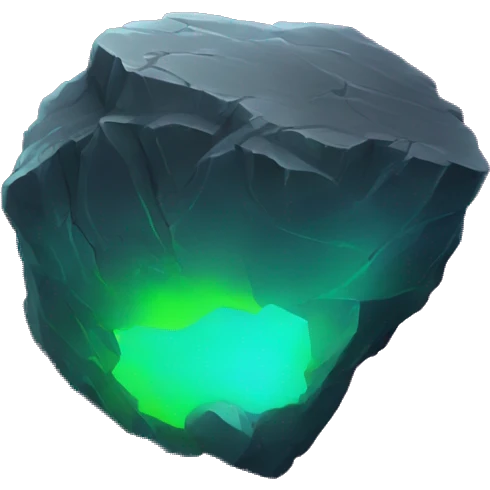rock with neon highlight emoji