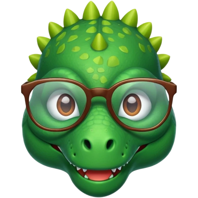 Dinosaur with glasses emoji