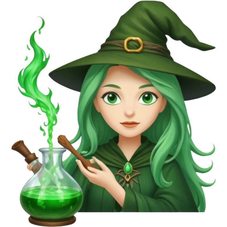 green witch cooking potion emoji