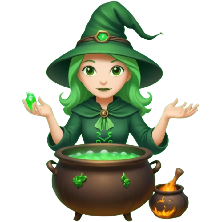 green witch cooking potion emoji
