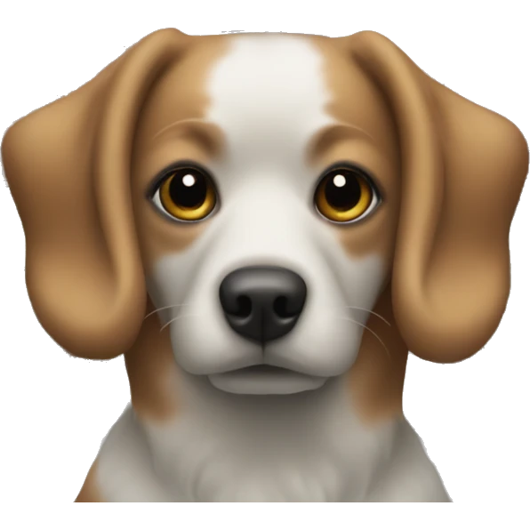 Dog with a sign that’s says I love nyc emoji