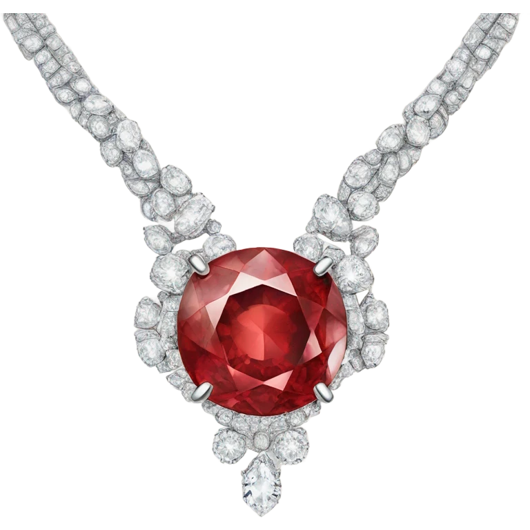 cartier diamond necklace red emoji