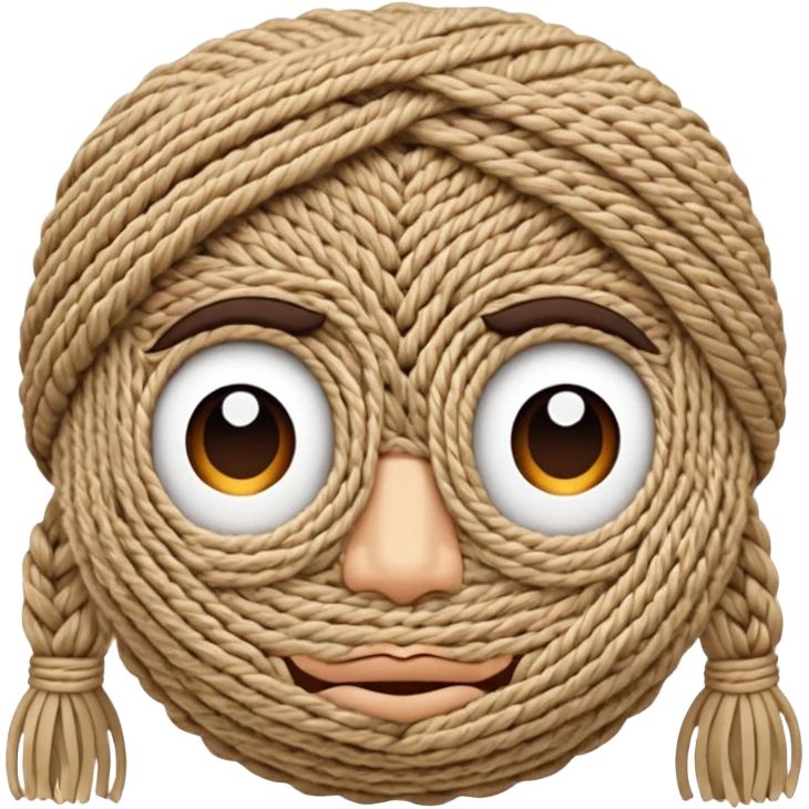 full face look like knitted emoji