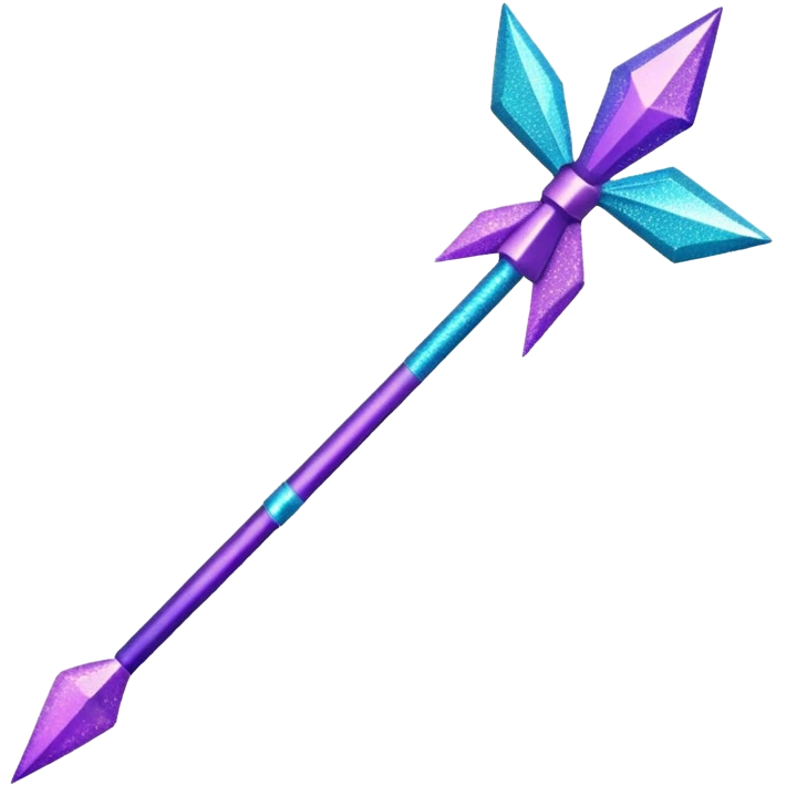 Glitter Roxo e Ciano Flecha emoji