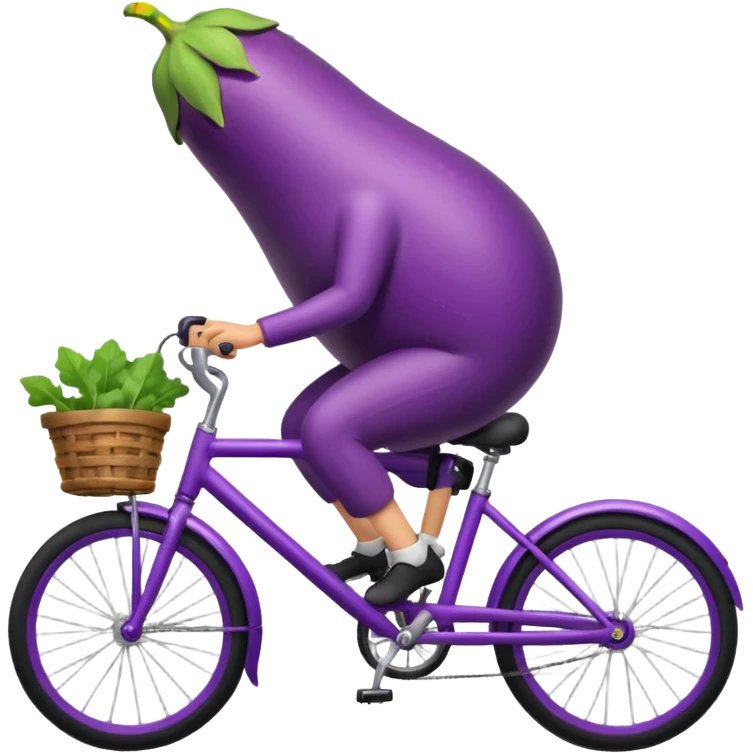 Eggplant on bicycle  emoji