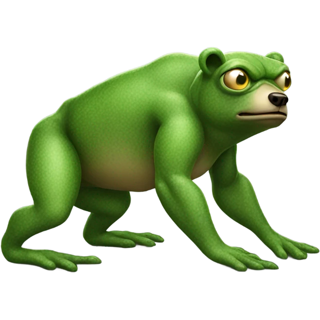 frog mixed with bear emoji