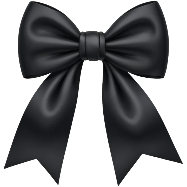 Красивый чёрный бантик emoji