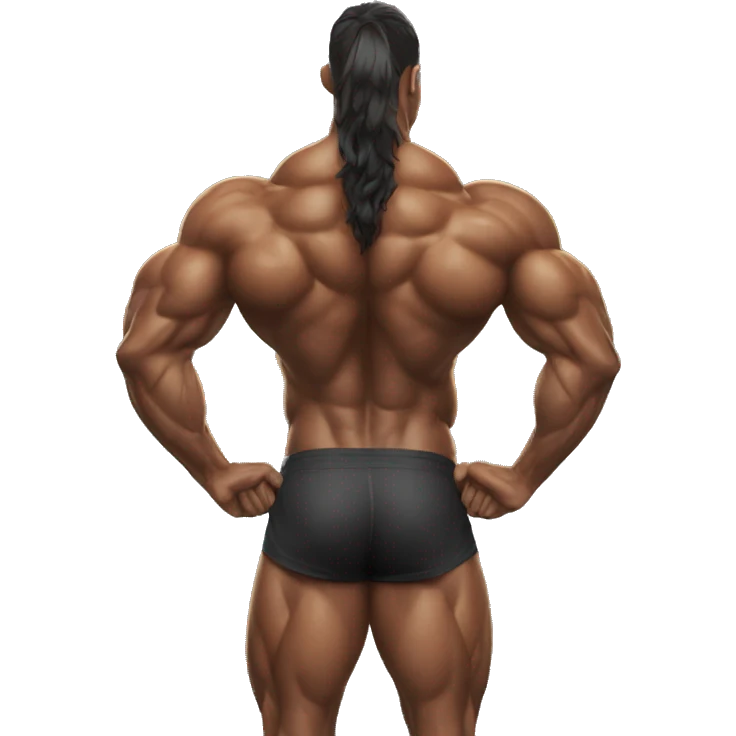 bodybuilder back pose  emoji