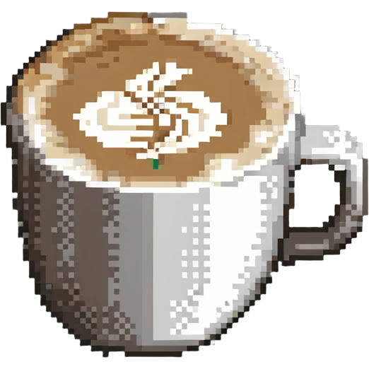 cappuccino in a mug with visible foam emoji