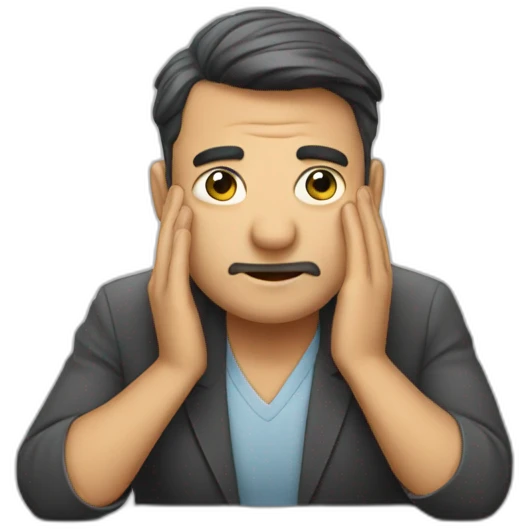 entrpereneur making a mistake emoji