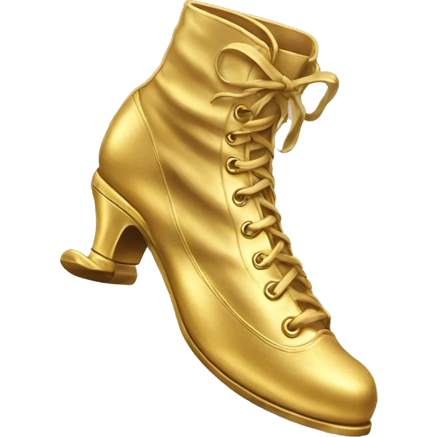 Golden dancing shoes  emoji