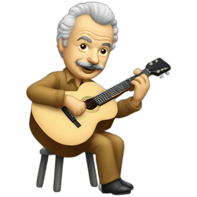 georges brassens playing the guitar emoji