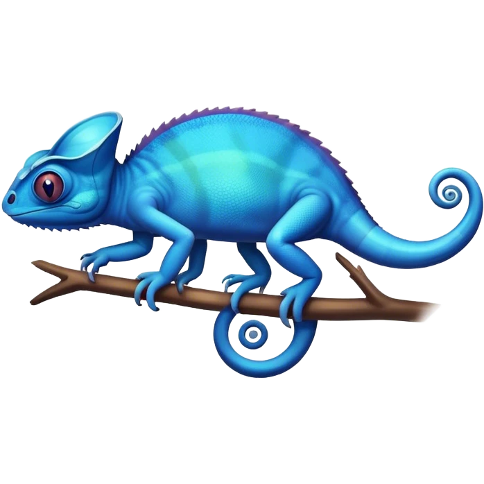 chameleon blue emoji
