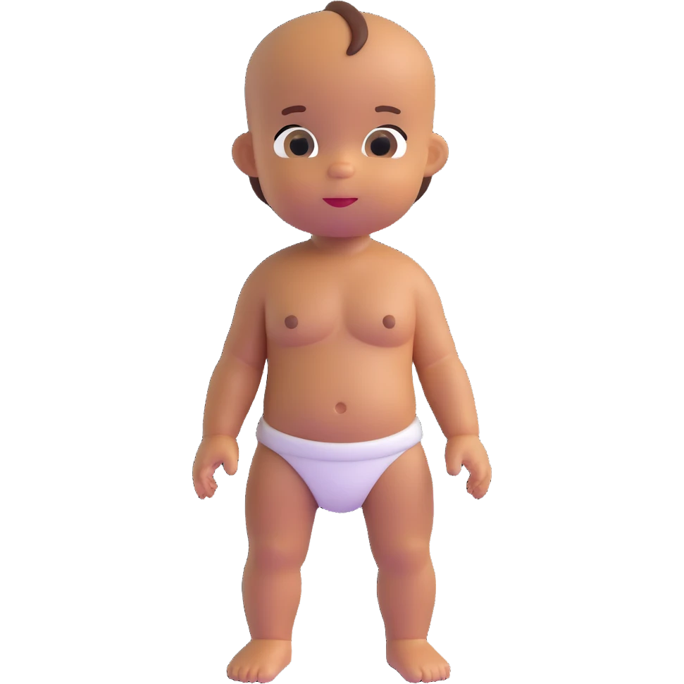 full body tanned baby emoji