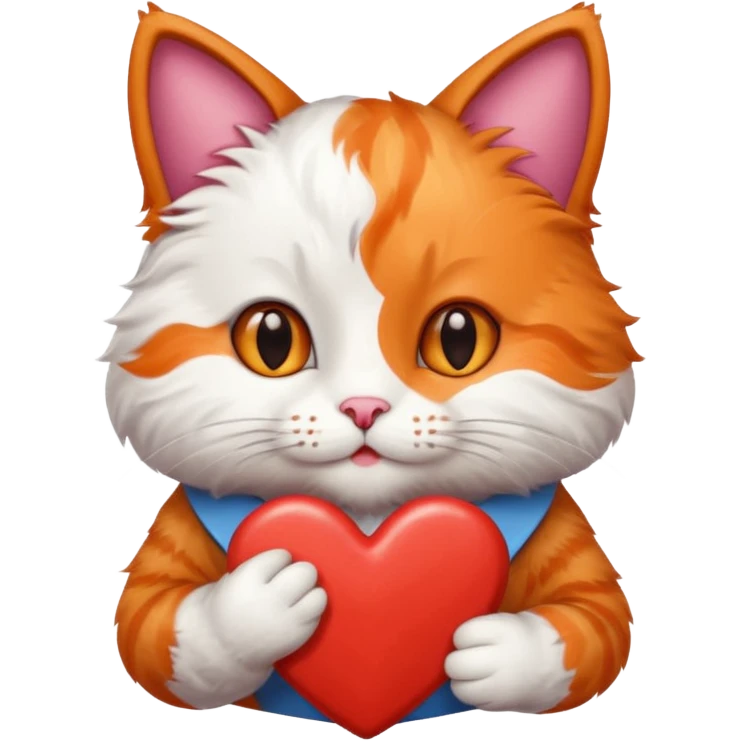 Valentine cat emoji