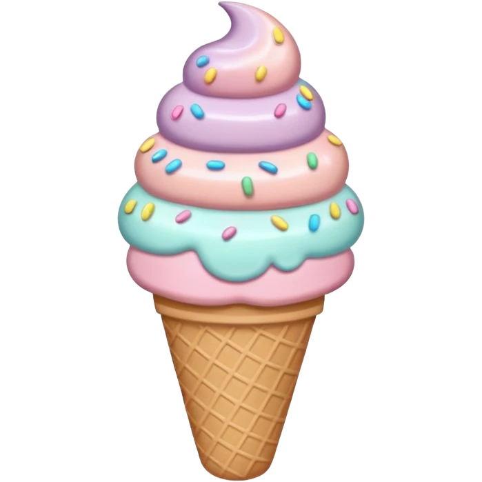 Cute  ice cream emoji