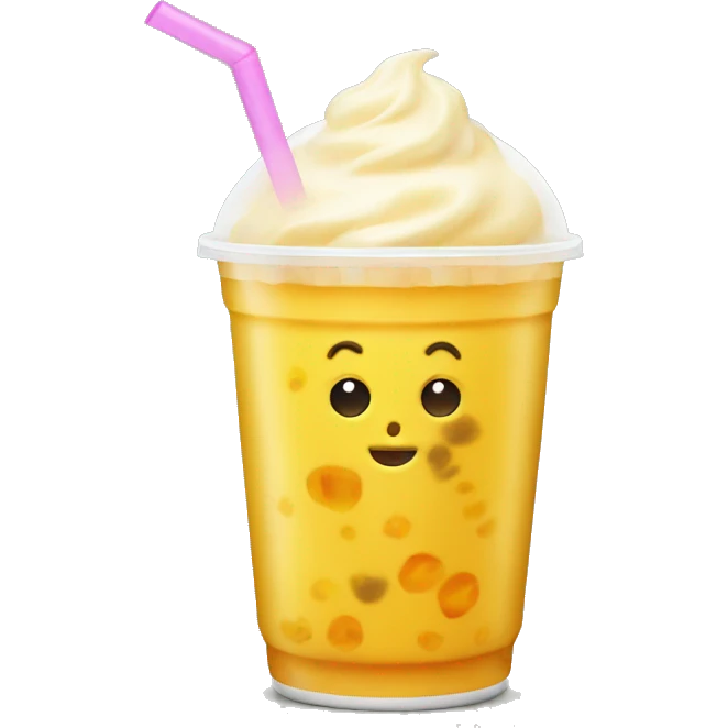 Mango boba tea  emoji