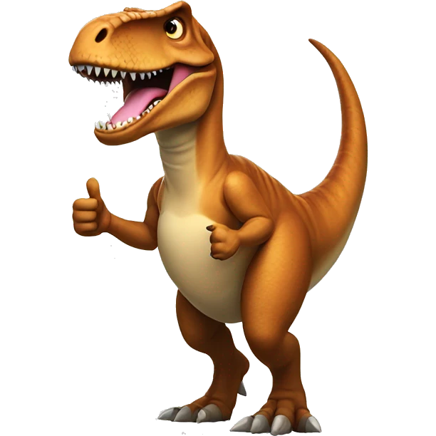 T. rex giving thumbs up  emoji