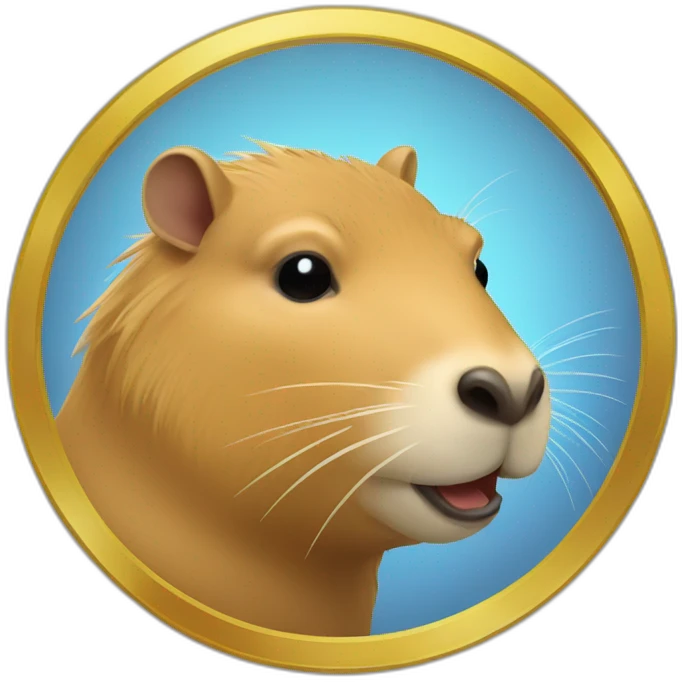gold coin capybara emoji
