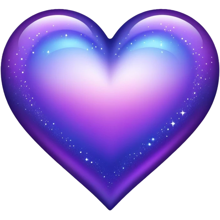 Sparkly Celestial Purple-Violet-Indigo-Purple-Gradient Heart  emoji