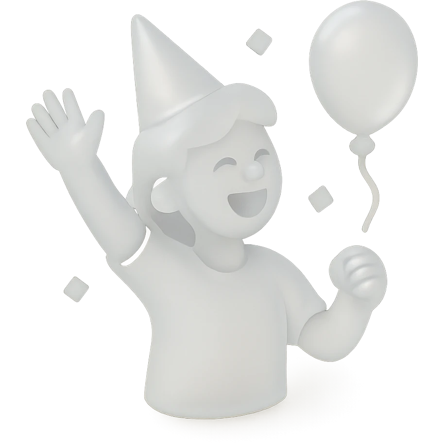 a person celebrating at a party emoji