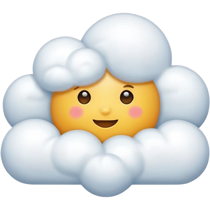 clear cloud, just cloud emoji