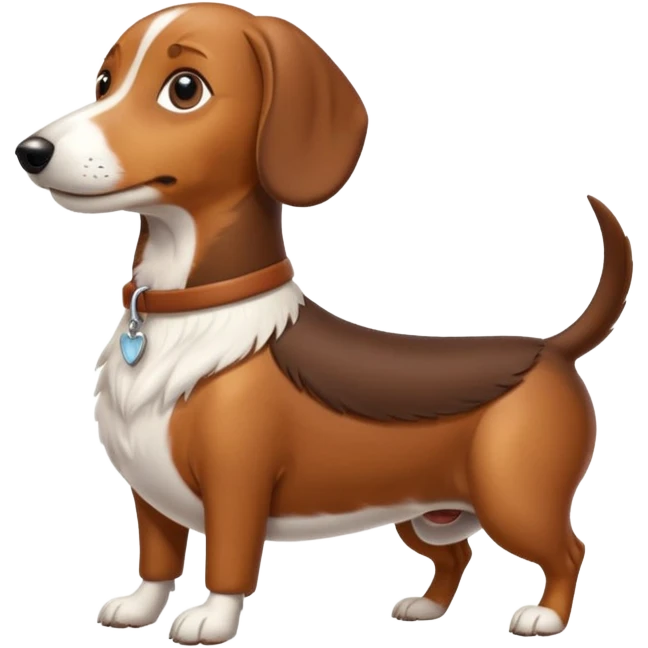 Weiner dog riding a dog emoji
