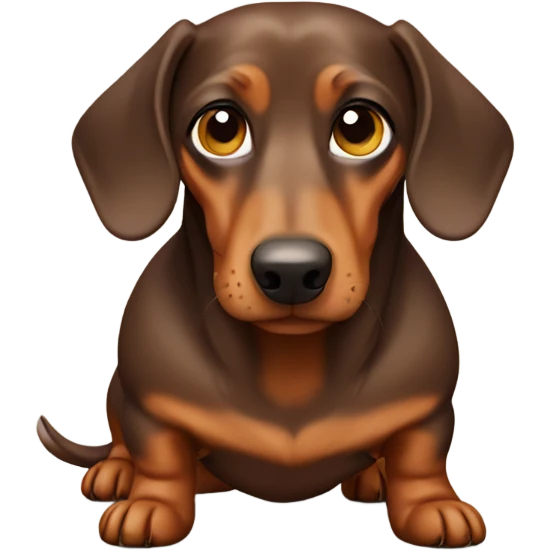 A overweight Brown dachshund  emoji