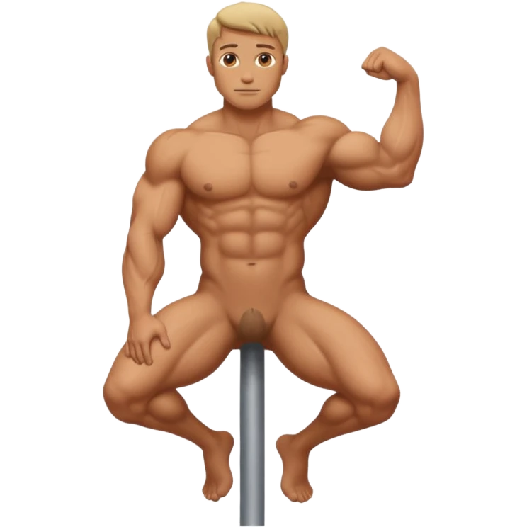Stripper on a pole naked emoji