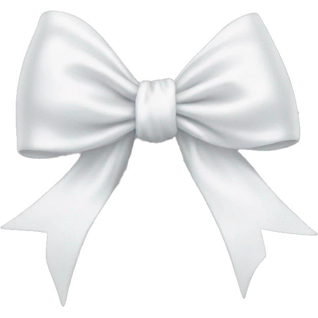white satin bow emoji