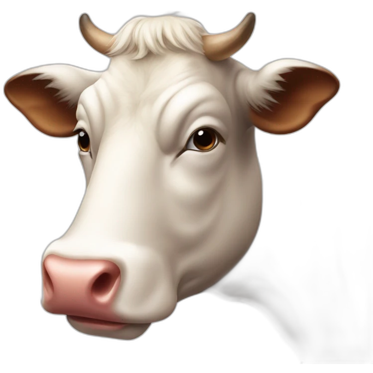 blushing cow emoji