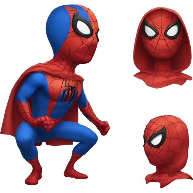 Spiderman wearing a cape emoji