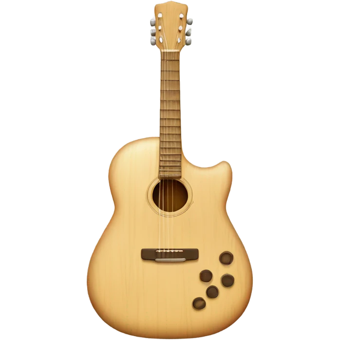 Light wood classic guitar emoji