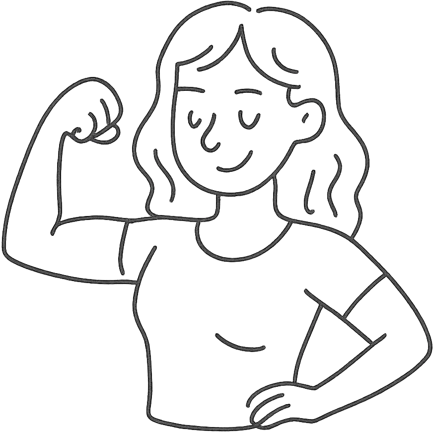 strong blond woman flexing emoji
