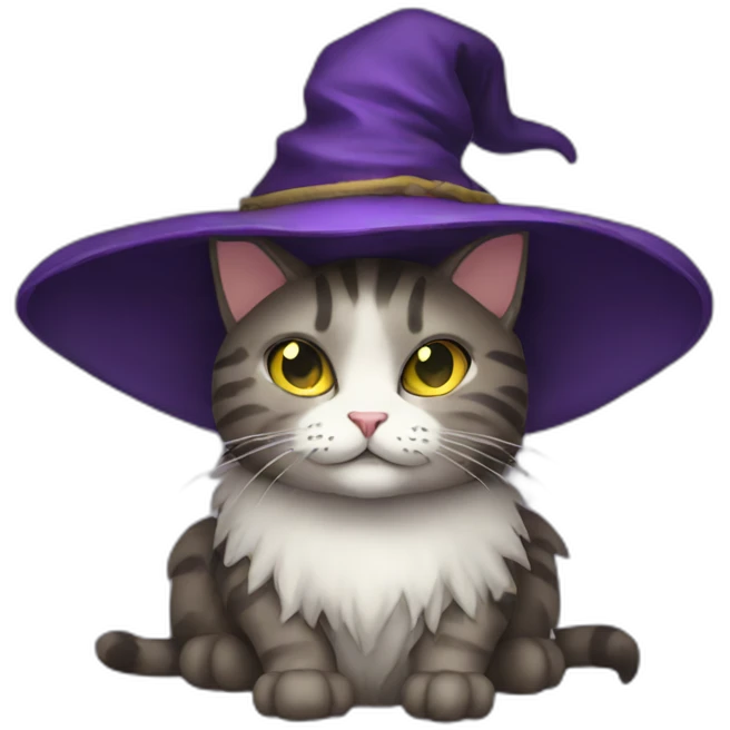 Cat witch emoji