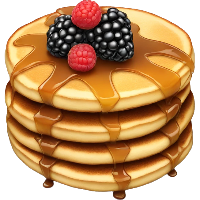 Black Blackberry pancakes  emoji