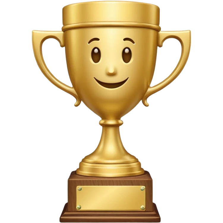 i want a participation trophy that is a completely plain and pretty small trophy that says Participation Trophy on the gold plate on the wooden base emoji