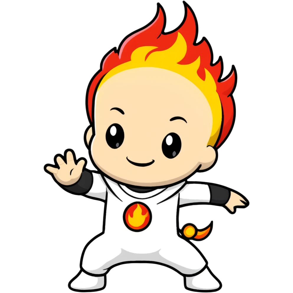 baby Jack Jack with fire powers emoji