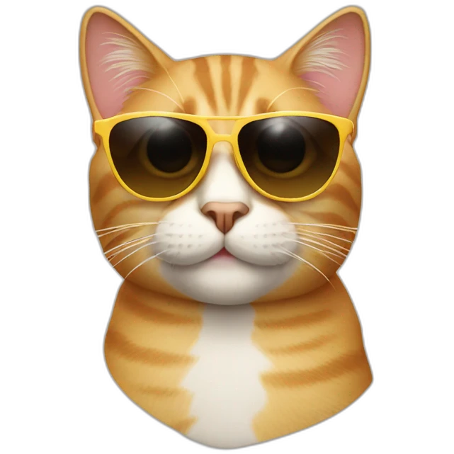 Cat with sunglasses emoji
